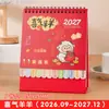 Calendário Criativo 2027 para Mesa de Escritório com Adesivos Índice Ornamento de Calendário Presente para Empresa Calendário de Mesa Personalizado