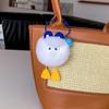 Llavero de piel de conejo Rex con forma de patito de piel de conejo, colgante de piel para bolso, regalo de peluche para novia, regalo de ocio
