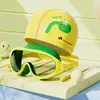 Gafas de natación para niños para niños, gafas de buceo impermeables de alta definición y antivaho, set de gafas de natación y gorro para niños y niñas, gafas para niños