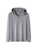 Cárdigan de punto con capucha para hombre Yingao, mezcla, otoño invierno, cálido, holgado, casual, con cremallera, chaqueta suéter de longitud media