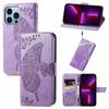 Aplicável ao iPhone15 caso de couro do telefone móvel flip borboleta em relevo caso do telefone móvel Apple 13 carteira cartão XS capa protetora
