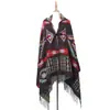 Outono e inverno novo Yunnan fivela de chifre de boi estilo étnico xale com capuz capa fabricantes de xale com capuz estilo étnico boêmio