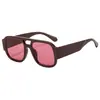 2026 Nuevas Gafas de Sol Vintage Color Vino Tinto, Armazón Grande, Redondas, Adelgazantes para Mujer, Gafas de Sol Tipo Aviador de Alta Gama, Estilo Europeo y Americano