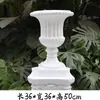 Columna romana blanca adorno decorativo yeso soporte de exhibición base maceta estilo francés europeo soporte para flores patas de mesa ventana de exhibición de bodas