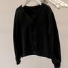 Una Chaqueta Versátil 2023 Nuevo Estilo Otoño Color Puro Simple Cuello en V Botonadura Sencilla Cárdigan de Manga Larga para Mujer