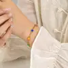 Pulseira Cuban Link Quadrada com Gotejamento em Resina Cor Dopamina Vendida Quente Transfronteiriça Aço Inoxidável Banhado a Ouro 18K Colorfast Mão
