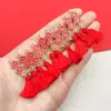 Couplets do Festival da Primavera Estilo Liga com Óleo Gotejante Estilo Nacional Bênção e Desejos Pequenos Acessórios Pingente Franja Festiva de Casamento Pequeno Ornamento