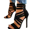 Sandalias de Tacón Alto de Gran Tamaño 35-43 para Mujer Exportación Transfronteriza Moda Verano 2023 Sandalias con Banda Elástica para Mujer Venta al por Mayor