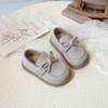 Zapatos de Cuero Sencillos con Lazo para Niños 2026 Nueva Colección Primavera y Otoño Zapatos Birkenstock para Niñas Planos Versátiles de Moda