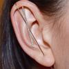 Ganchos para Orejas de Circonita, Agujas para Orejas Perforadas para Mujer, Diseño que Rodea el Lóbulo de la Oreja, Pinzas para el Cartílago de la Oreja, Pendientes Invisibles Diagonales, Forma de Corazón Cielo Estrellado