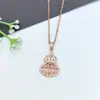 Collar de Acero Inoxidable para Mujer Joyería de Nicho Versátil Colgante de Cobre Cadena Elegante para Clavícula Joyería Cadena de Lujo Ligero