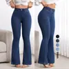 Jeans Europeos y Americanos para Mujer de Aliexpress Transfronterizos, Pantalones Acampanados Elásticos Ajustados, Pantalones de Micro Flare de Cintura Alta Levanta Glúteos al por Mayor