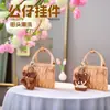 Ponto de Venda Dongdaemun Coreano Outono e Inverno Bolsa de Pelúcia Urso Pingente Laço Boneca Cartoon Boneca Decorativa Atacado