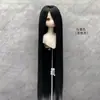 Peluca Lucy BJD pelo en bruto flequillo liso se puede modificar pelo de mano puede ser pelo rizado hacer modelado peluca de seda suave