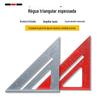 Liga de alumínio 45 graus régua angular régua triângulo multifuncional ângulo espessado medindo ângulo britânico escrevendo régua