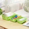 Cesta de Almacenamiento de Plástico Caja de Almacenamiento Rectangular Almacenamiento de Escritorio Cesta Pequeña Organizador Contenedor de Juguetes para Jardín de Niños Cesta de Almacenamiento para Cocina