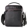 Bolso Cruzado Simple Transfronterizo para Hombre, Bolso de Hombro de Alta Gama para Viajes Diarios, Bolso Multifuncional Casual de Cuero Genuino Piel de Vaca Crazy Horse
