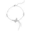 Pulsera de Borlas de Mariposa Fresca y Sencilla para Mujer, Estilo Coreano, Diseño Minimalista de Nicho, Joyería de Moda Versátil, Regalo para Novia