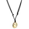 Collar de Frijol con Cordón de Cuero Ajustable Deslizante Estilo Blogger para Mujer Nicho Minimalista Cadena de Suéter de Gama Alta Accesorios Europeos y Americanos