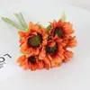 Bucet de girasoles artificiales de 6 cabezas Sol decoración para sala de estar de casa Decoración de ramo accesorios para fotos flor artificial flor artificial