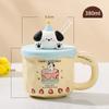 Regalo de cumpleaños para niñas, taza con forma de pastel de animales de dibujos animados, taza de agua creativa para el hogar, taza con pajita para niñas