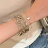 Luz estrellada: Pulsera de estrella y luna con un estilo fresco y minimalista, joyería de lujo ligero y de nicho de alta gama al por mayor