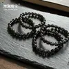 Pulsera de cuentas redondas de ágata natural para hombres y mujeres, estilo chino nuevo, simple y a la moda, adecuada para capas de verano, joyería de amistad, una sola vuelta