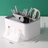Caja de Pañuelos para Uso Doméstico en Sala de Estar, Mesa de Centro, Comedor, Creativa, Simple, Multifuncional, Almacenamiento de Control Remoto, Tipo Extraíble