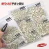 Rinestones para Uñas al por Mayor Diamante Redondo Pequeño de Fondo Plano Deslumbrante Decoraciones de Uñas de Cristal con Diamantes Fan King Rhinestones Diamantes Sueltos Ss4
