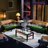 Móveis de Rattan Estilo Japonês Wabi-Sabi Madeira Maciça Rattan Conjunto de Sofá Assento Duplo Cadeira de Lazer Interna Retrô Feito Sob Medida