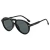 26 Novos Óculos de Sol de Moda com Ponte Dupla e Armação de Sapo Personalidade Ins Estilo Retrô Para Uso Externo Casual Proteção Solar Tendência 89320