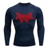 Teum Export Camiseta de Manga Corta con Cuello Redondo Estampada de Secado Rápido de Compresión para Hombre Y2K Ropa Interior Base para Correr Entrenamiento de Fitness Body