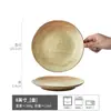 Platos de cerámica rústica hechos a mano, platos planos de forma única, vajilla de cerámica estilo vintage para uso doméstico, platos para pasta estilo occidental, disponibles para venta al por mayor y en stock