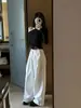 Camiseta de Manga Larga Ajustada Pure Desire Hot Girl sin Hombros para Mujer, Camiseta Superior de Diseño Único Asimétrico para Principios de Otoño