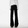 Pantalones vaqueros negros ajustados para hombre, sencillos, combinables, básicos, holgados, rectos, adelgazantes, informales