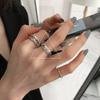 Anillo de plata de ley 925 para mujer, estilo japonés y coreano, sencillo, popular en Internet, estilo frío y moderno, pulsera retro, personalidad de moda abierta.
