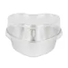 Caja de papel de aluminio en forma de corazón 100ml caja de almuerzo desechable caja de embalaje para llevar lata de aluminio para hornear pastel pudín resistente taza para hornear
