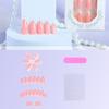Uñas Portátiles Hechas a Mano de Venta Caliente Transfronteriza, Forma de Almendra Blanca Francesa Rosa Nude, Entrega Directa de Fábrica, Uñas Postizas Portátiles