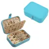Suministro Directo Transfronterizo Caja de Almacenamiento de Joyería Simple Estilo Ins Almacenamiento Portátil para Viaje para Aretes, Collares, Anillos y Joyero