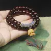 Zambia sándalo de sangre cuentas viejas pulsera de doble círculo joyería cachorro lindo pulsera simple de juego cuentas al por mayor