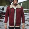 Producto Nuevo Transfronterizo 2024 Abrigo para Hombre Amazon de Longitud Media Jacket Gruesa de Ante Sintético con Piel Sintética Estilo Casual Japonés y Coreano