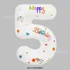 Novo Balão Digital Branco Impresso de Aniversário dos EUA de 32 Polegadas Balão Digital Decorativo para Festa de Aniversário de Bebê