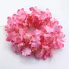 Colgante de Pared de Flor de Hidrangea Rayada Violeta, Enredadera de Flores de Glicinia Rayada Verde, Cadena de Flores de Frijol, Flor Decorativa