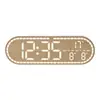 Reloj de Estilo Geométrico Simple, Reloj Decorativo para Sala de Estar y Comedor, Reloj Electrónico LED Multifuncional, Reloj de Dormitorio Gh9009