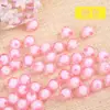 8mm Conta-em-Conta Contas Acrílicas Contas Soltas Transparente Cor Interna Contas da Terra Acessórios para Vaso Bordados à Mão