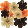 Decorações de Papel para Pendurar para Festa de Jardim de Infância, Montagem de Sala de Aula, Penduricalhos de Ventilador de Papel para Ambiente, Flores de Ventilador de Papel
