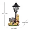 Simulación Transfronteriza Animal Golden Retriever Adorno de Resina Decoración de Patio Exterior Jardín Lámpara de Calle Solar Lámpara de Ambiente