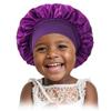 Gorro de Noche de Satén para Niños para Dormir, Lindo Gorro para el Cabello con Elástico para Niñas con Cabello Rizado, Gorro de Noche para Niños de Seda Imitada de Banda Ancha