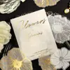 Série Sonho Floral Adesivos para Planejador Dia Bonito Flores Florais com Relevo Dourado Retro Leve Material DIY Adesivos 8 Designs