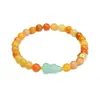 Pulsera de Jade Dorado Natural Guan Yu Pulsera de Calabaza de Aventurina para Mujer Transmisión en Vivo Venta Caliente Al Por Mayor S5011702